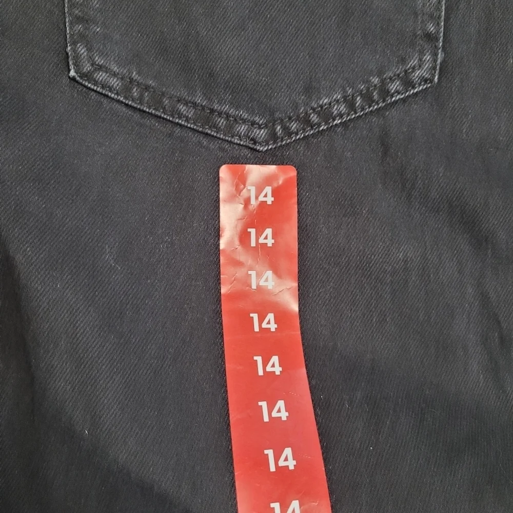 Aeropostale Black High Rise Baggy Jean Women's Size 14 NWT